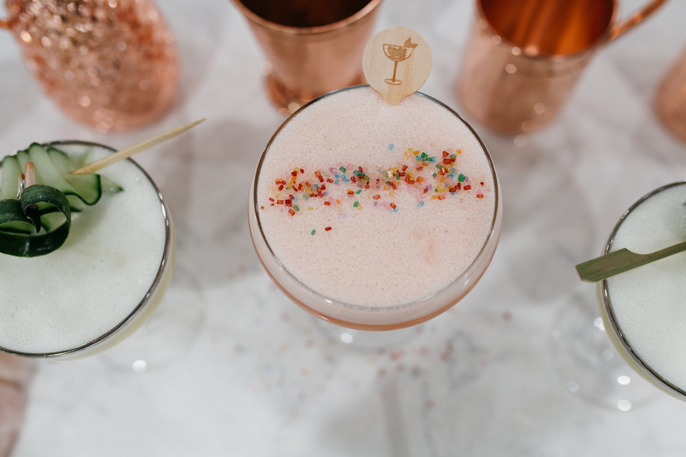 Artistic cocktail presentation